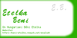 etelka beni business card