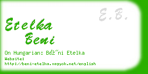 etelka beni business card